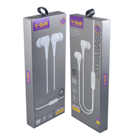 Headset Kabel VGEN VEP1-06 Hitam Putih