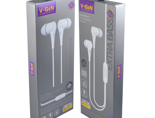 Headset Kabel VGEN VEP1-06 Hitam Putih