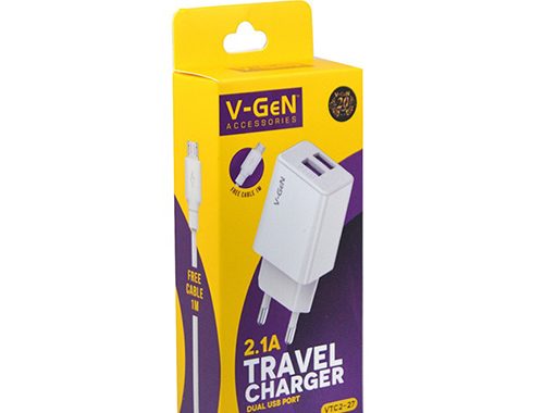 Charger Pack 2.1A Dual Port VGEN VTC2-27