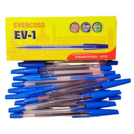 Pulpen Biru Evercoss EV-1