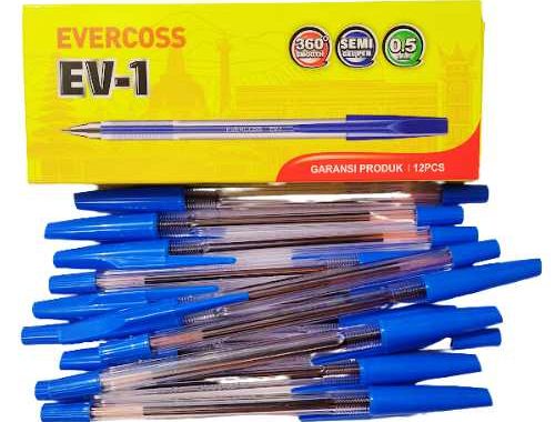 Pulpen Biru Evercoss EV-1