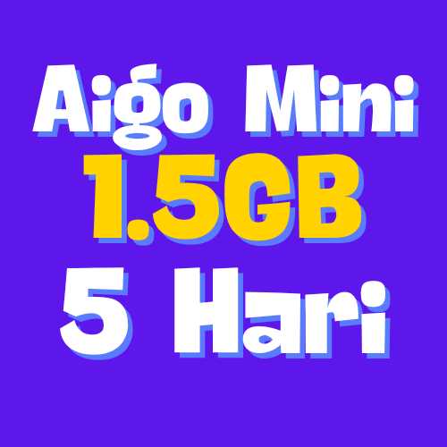 V Axis 5Harian AIGO Mini 1.5GB 5hr Lokal Jawa Bali Nusra => 4.5GB