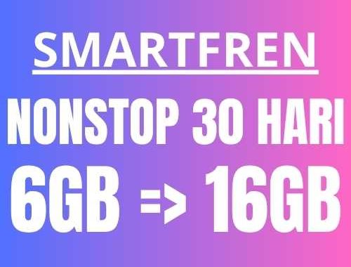 V Smartfren 30Harian Nonstop 6GB => 16GB