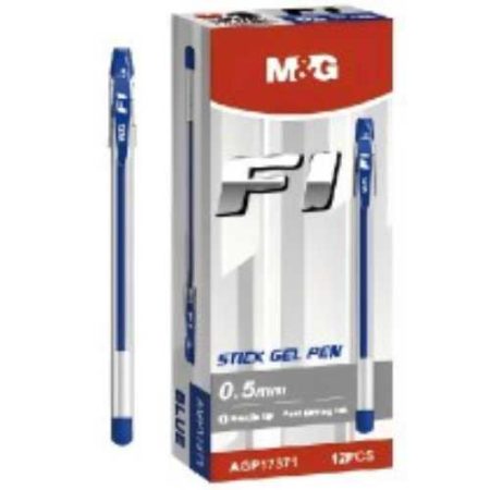 Pulpen Gel Biru 0.5MM M&G F1