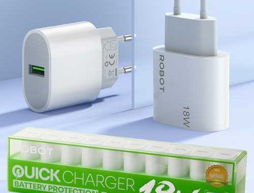 Adapter Charger 18W ROBOT RT-P18 White