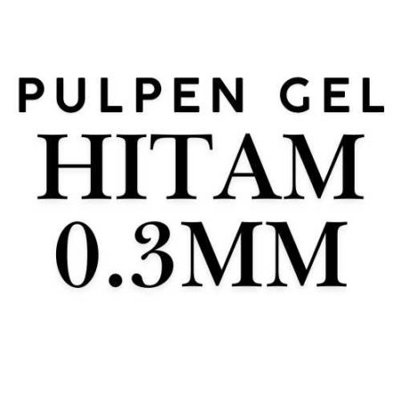 Pulpen Gel Hitam 0.3mm HI-TECH KENKO TRIFELO