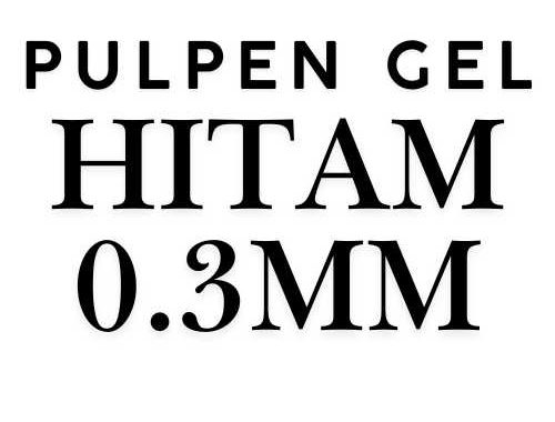 Pulpen Gel Hitam 0.3mm HI-TECH KENKO TRIFELO