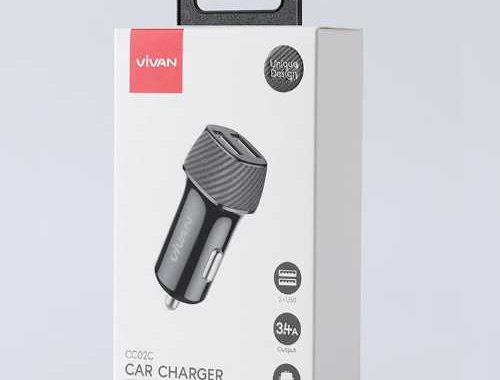 Charger Mobil 3.4A VIVAN CC02C Black