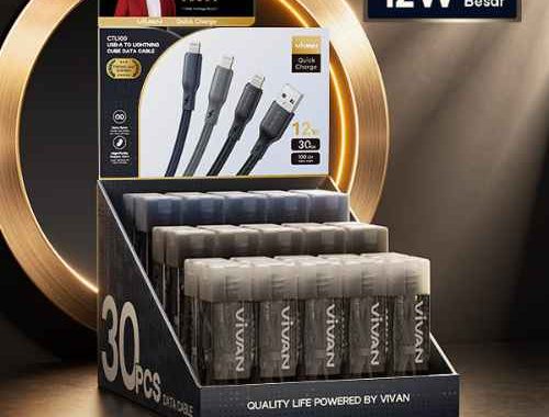 Kabel Iphone 2.4A 12W VIVAN CTL100 G2